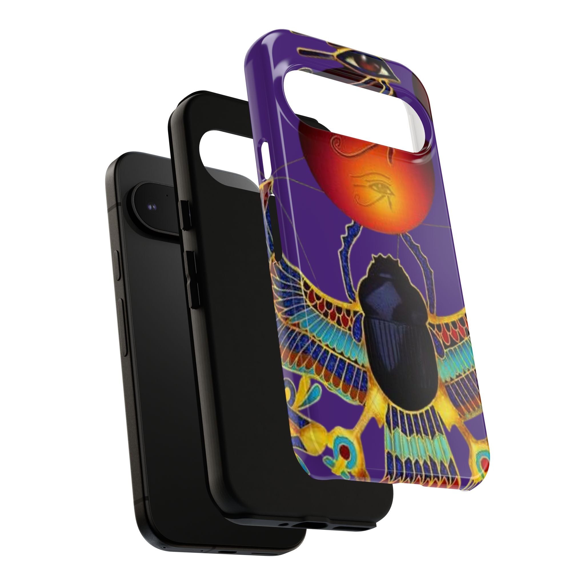 Colorful Phone Case with Egyptian-Inspired Design, Tough Cases for Gift, Phone Protection, Unique Accessories, Festival Style, Phone Cover