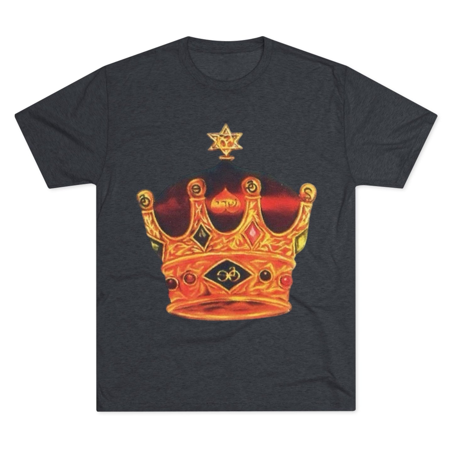 Crowned Glory Tee | Unisex Tri-Blend Crew Tee, King Shirt for Royalty, Everyday Casual Wear, Gift for Birthday, Unique Art Tee