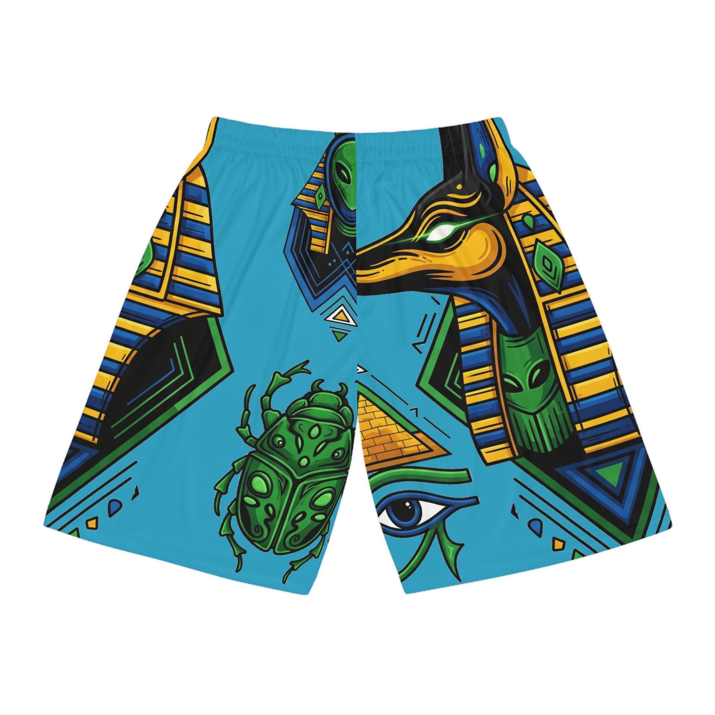 Egyptian Themed Basketball Shorts, Stylish Sportswear, Unique Workout Gear, Athleisure, Gift for Athletes, Summer Fashion