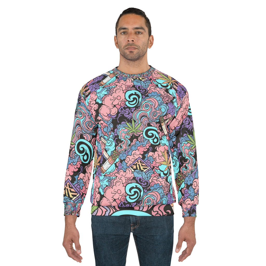 Vibrant Graphic Unisex Sweatshirt, Trendy Streetwear, Cozy Casual Wear, Perfect for Gifts, Relaxed Fit for Everyday Style