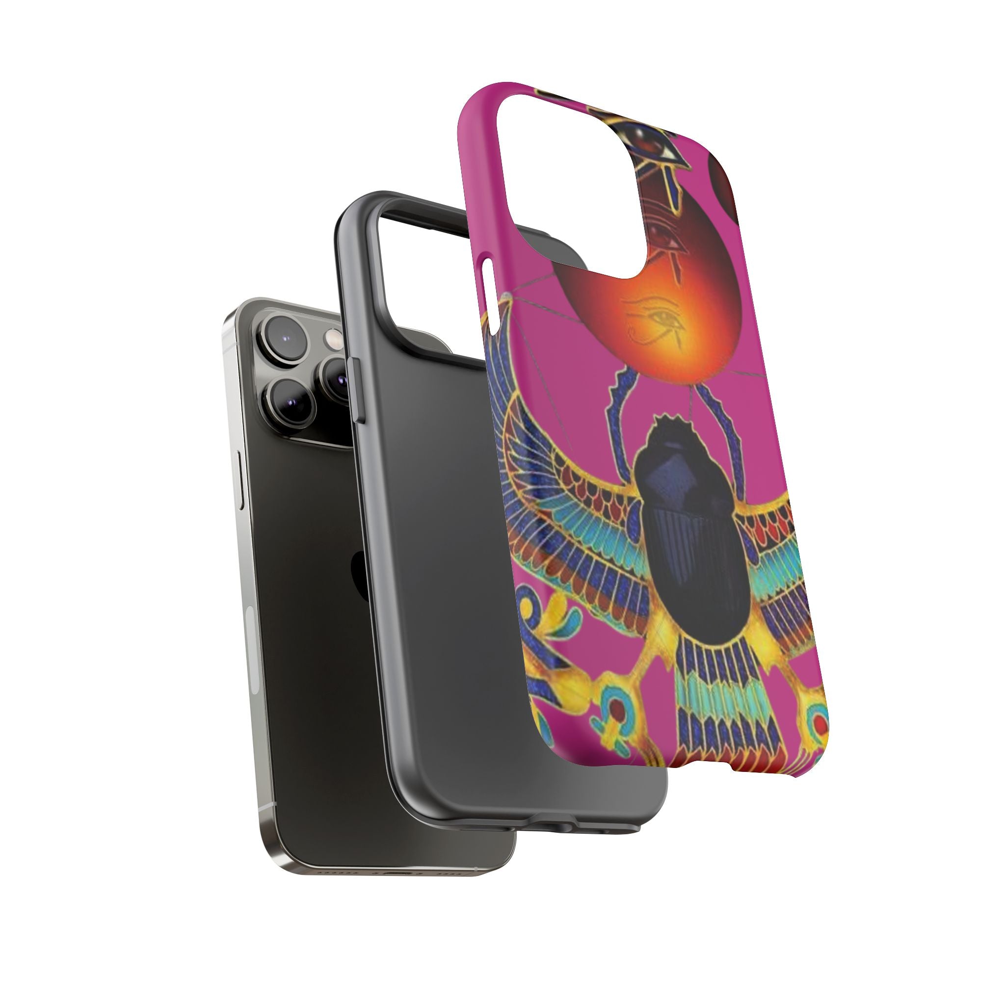 Vibrant Phone Case with Egyptian Inspired Design, Durable Phone Cover, Unique Gift for Her, Artful Accessory for Everyday Use