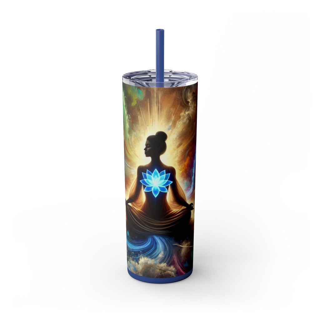 Meditation Lotus Skinny Tumbler - 20oz Travel Cup, Yoga Water Bottle, Spiritual Gift, Eco-friendly Drinkware, Wellness Drink Tumbler, [...]