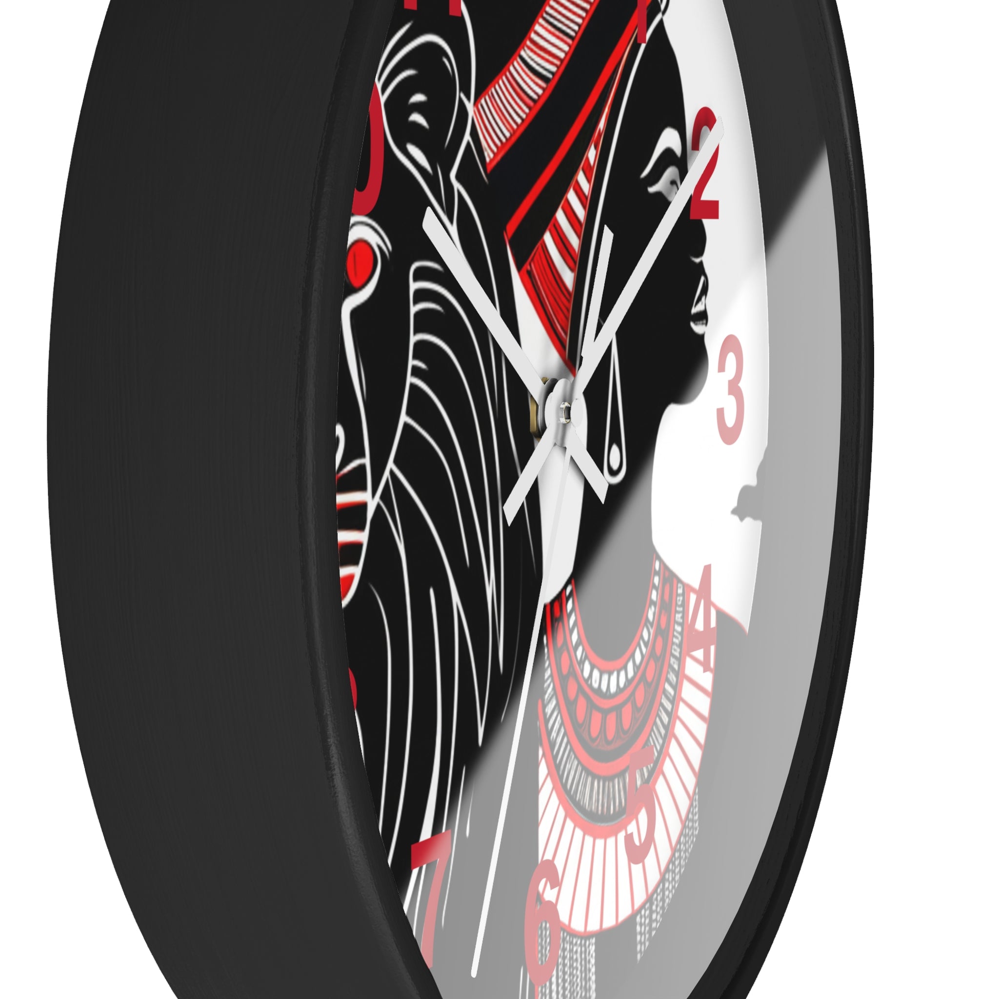 African Heritage Wall Clock, Cultural Home Decor, Unique Gift for Her, Bohemian Accent, Artistic Wall Decoration