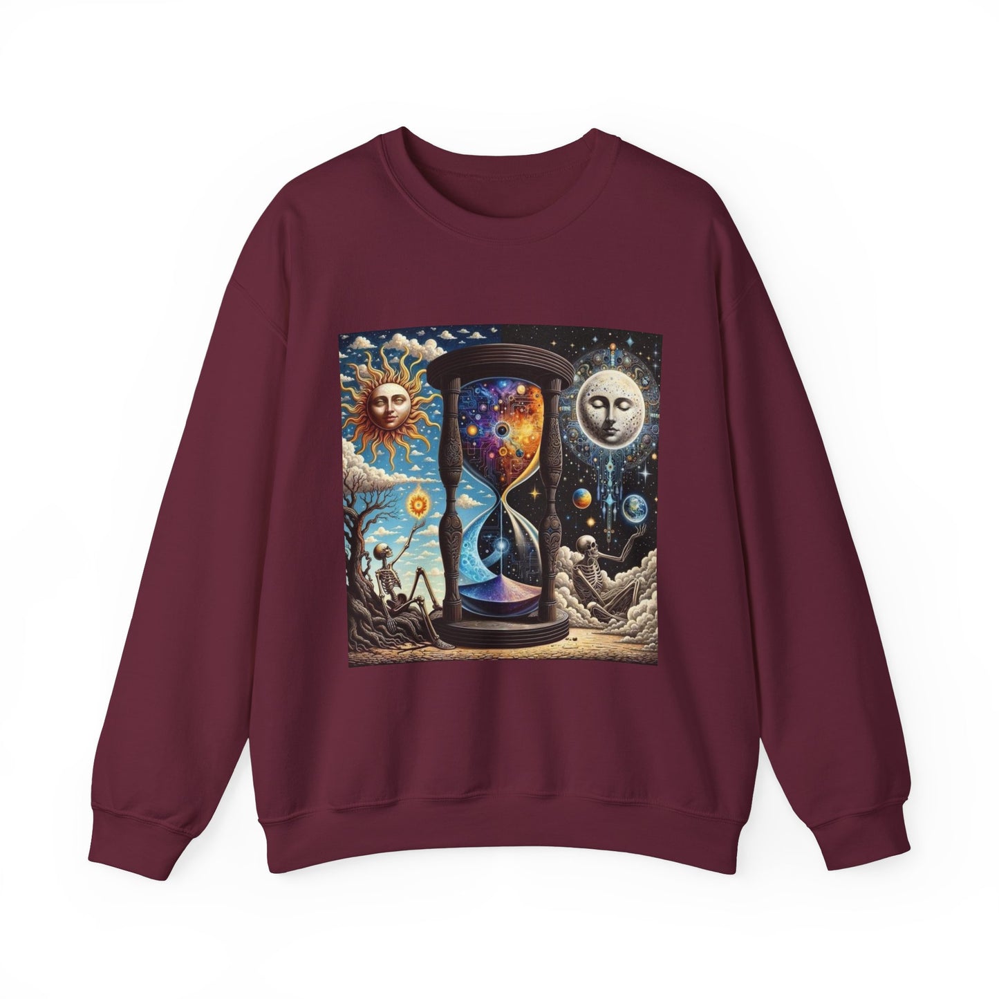 Cosmic Hourglass Sweatshirt, Unisex Heavy Blend Crewneck Sweatshirt, Astrology Sweatshirt, Celestial Sweatshirt, Gift for Space Lovers, Cool