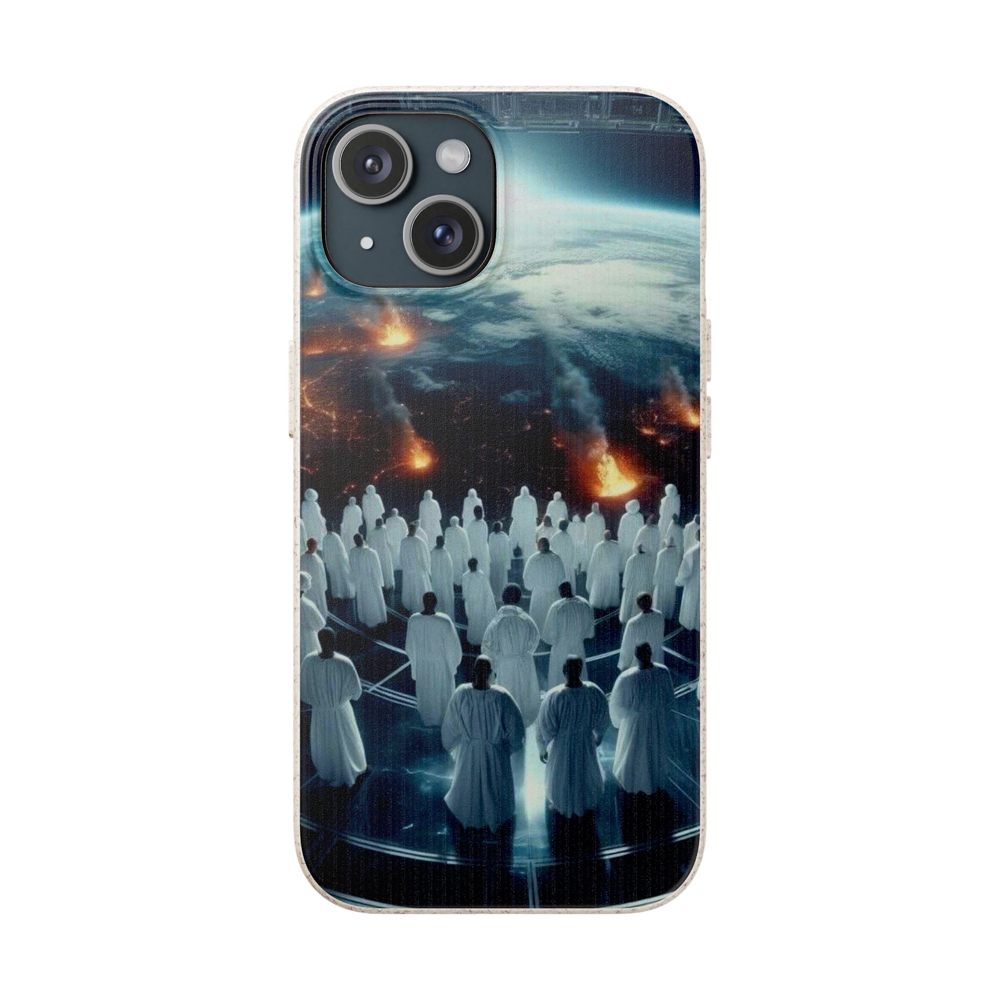 Galactic Gathering Biodegradable Phone Case - Eco-Friendly Cosmic Design
