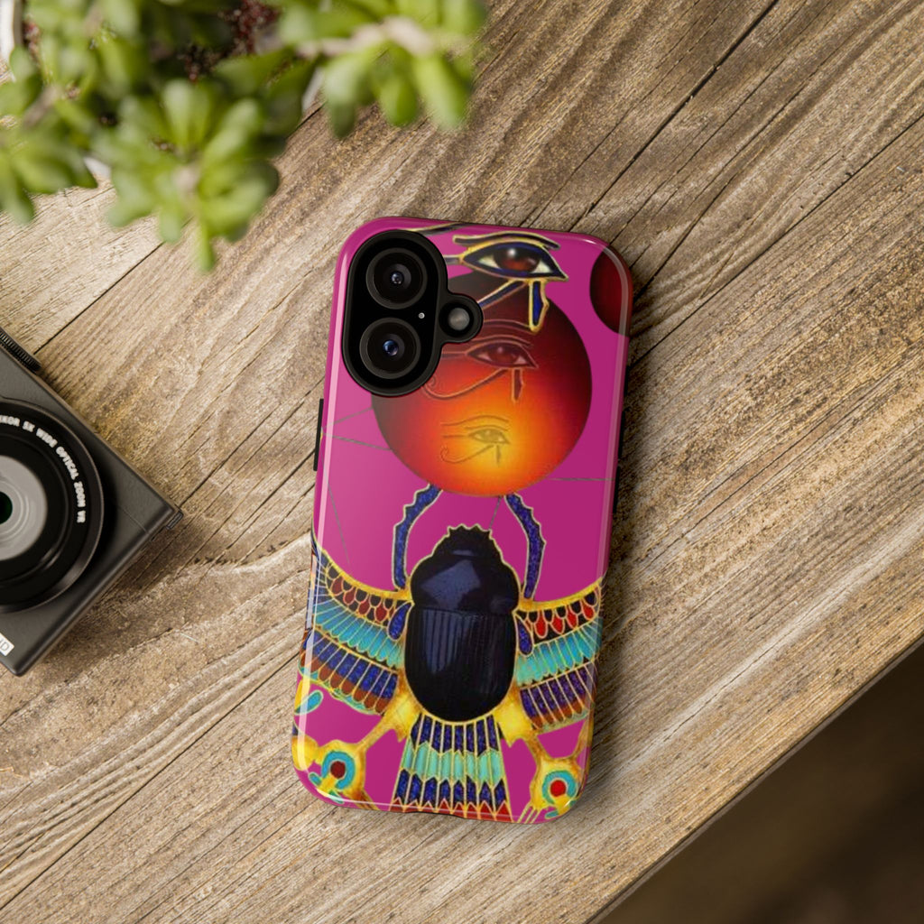 Vibrant Phone Case with Egyptian Inspired Design, Durable Phone Cover, Unique Gift for Her, Artful Accessory for Everyday Use