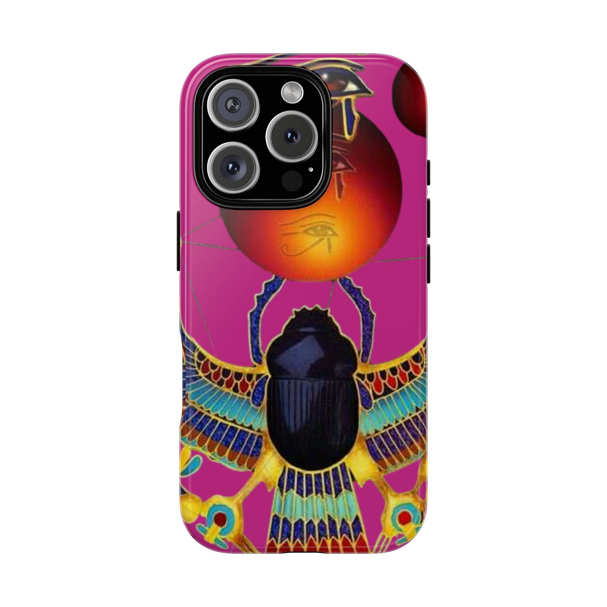 Vibrant Phone Case with Egyptian Inspired Design, Durable Phone Cover, Unique Gift for Her, Artful Accessory for Everyday Use
