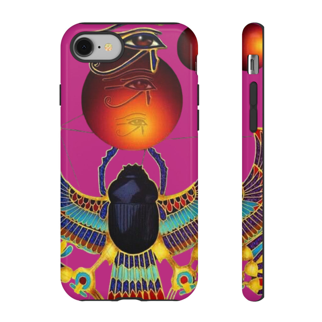 Vibrant Phone Case with Egyptian Inspired Design, Durable Phone Cover, Unique Gift for Her, Artful Accessory for Everyday Use