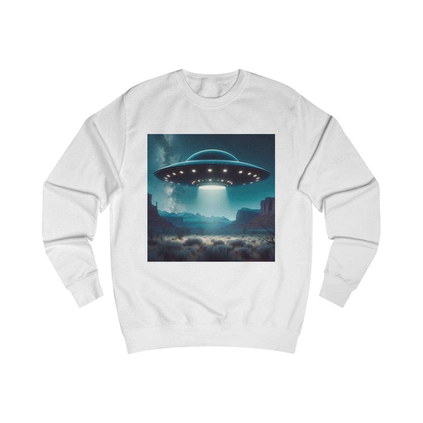 Cosmic UFO Unisex Sweatshirt | Fun Sci-Fi Apparel for Space Lovers, Perfect for Gift, Casual Wear, Fall Days, Geek Fashion