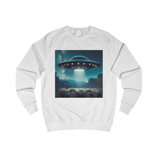 Cosmic UFO Unisex Sweatshirt | Fun Sci-Fi Apparel for Space Lovers, Perfect for Gift, Casual Wear, Fall Days, Geek Fashion