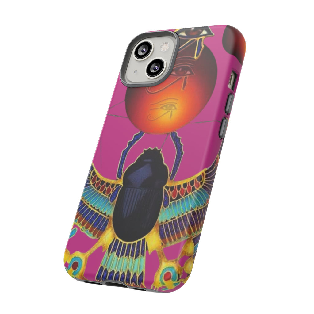 Vibrant Phone Case with Egyptian Inspired Design, Durable Phone Cover, Unique Gift for Her, Artful Accessory for Everyday Use