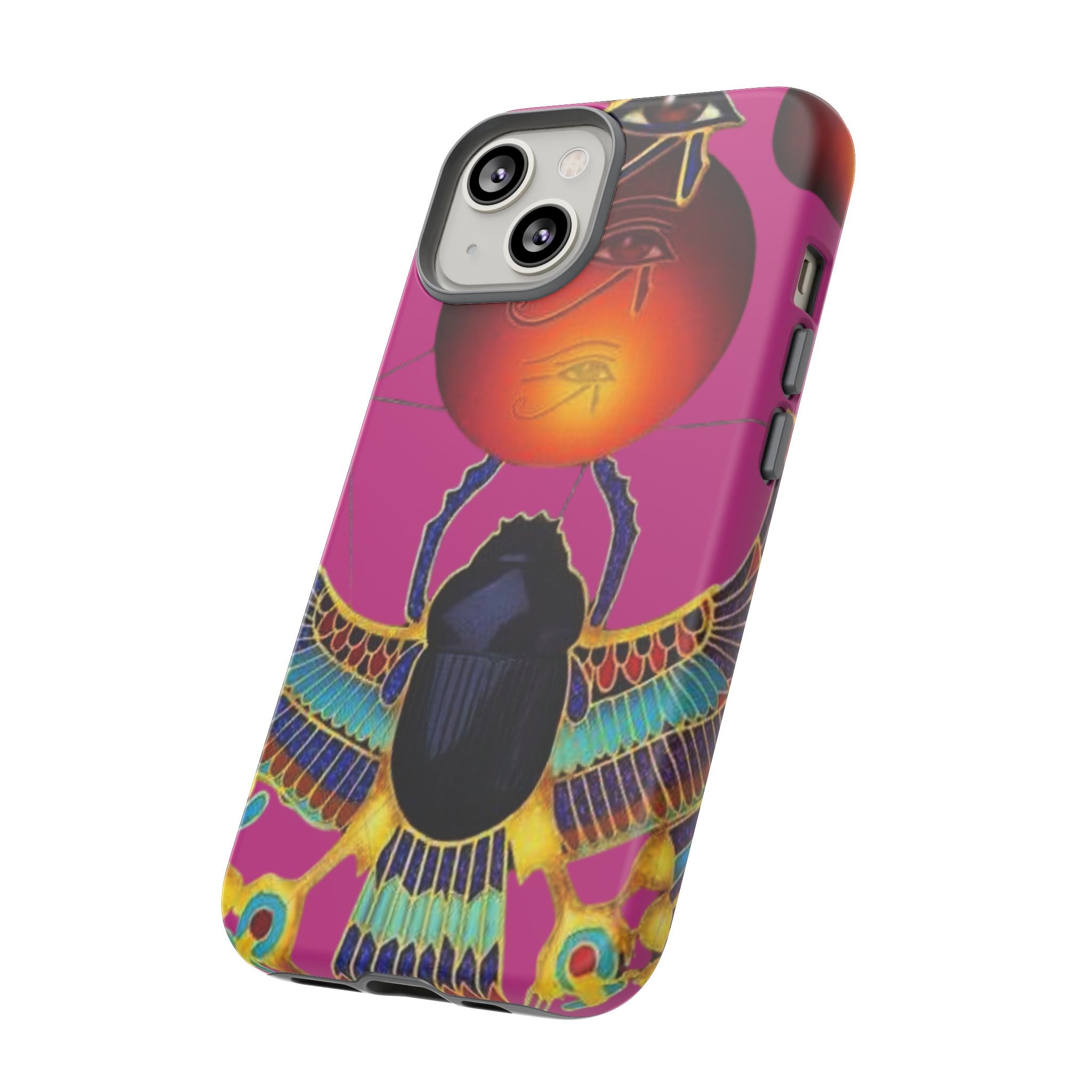 Vibrant Phone Case with Egyptian Inspired Design, Durable Phone Cover, Unique Gift for Her, Artful Accessory for Everyday Use