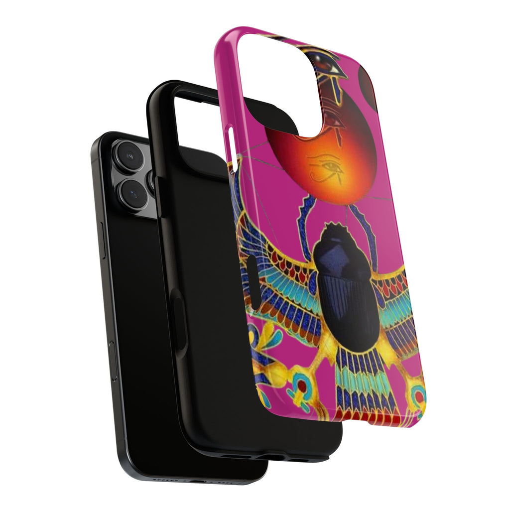 Vibrant Phone Case with Egyptian Inspired Design, Durable Phone Cover, Unique Gift for Her, Artful Accessory for Everyday Use