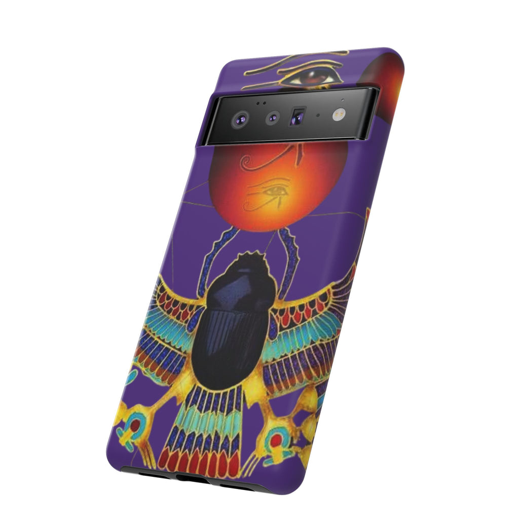 Colorful Phone Case with Egyptian-Inspired Design, Tough Cases for Gift, Phone Protection, Unique Accessories, Festival Style, Phone Cover