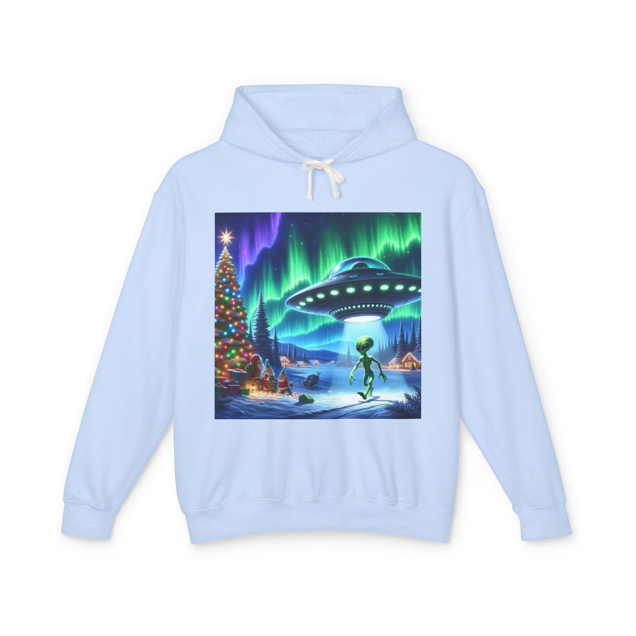 Alien Christmas Lightweight Hoodie