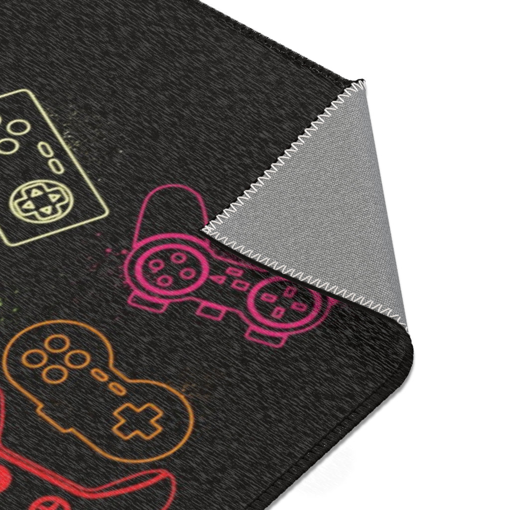 Gamer Area Rug, Playroom Decor, Video Game Addition, Gaming Room Accessory, Game Controller Design