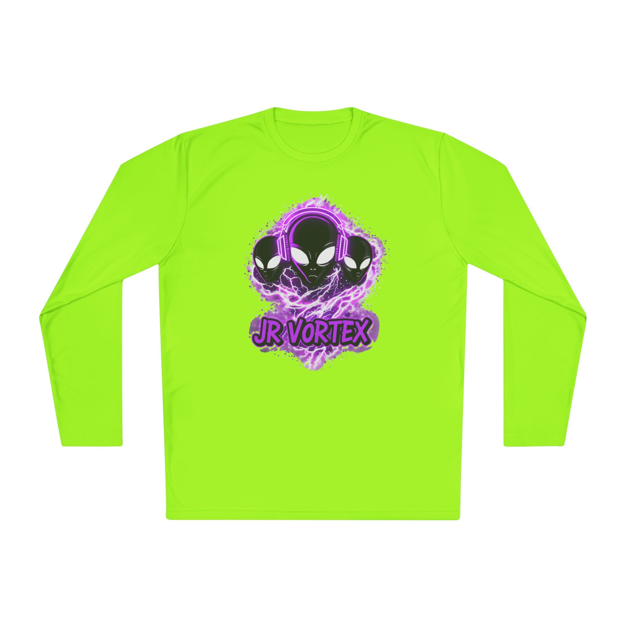 Alien Vortex Long Sleeve Tee — 'JR VORTEX' Graphic Sci‑Fi Shirt
