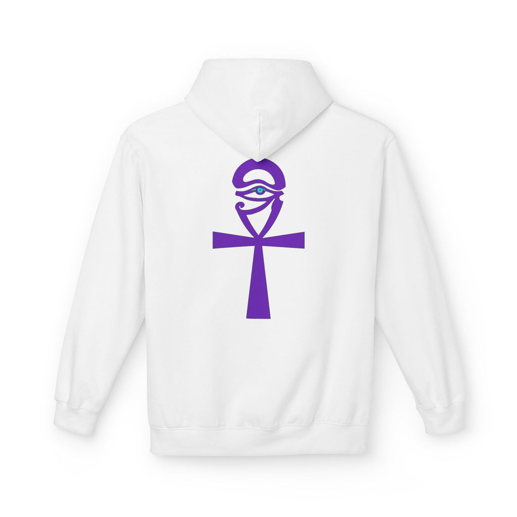 Ankh Symbol Fleece Hoodie | Unisex Cozy Wear for Spiritual Souls, Perfect Gift for Festivals, Meditation, and Everyday Comfort