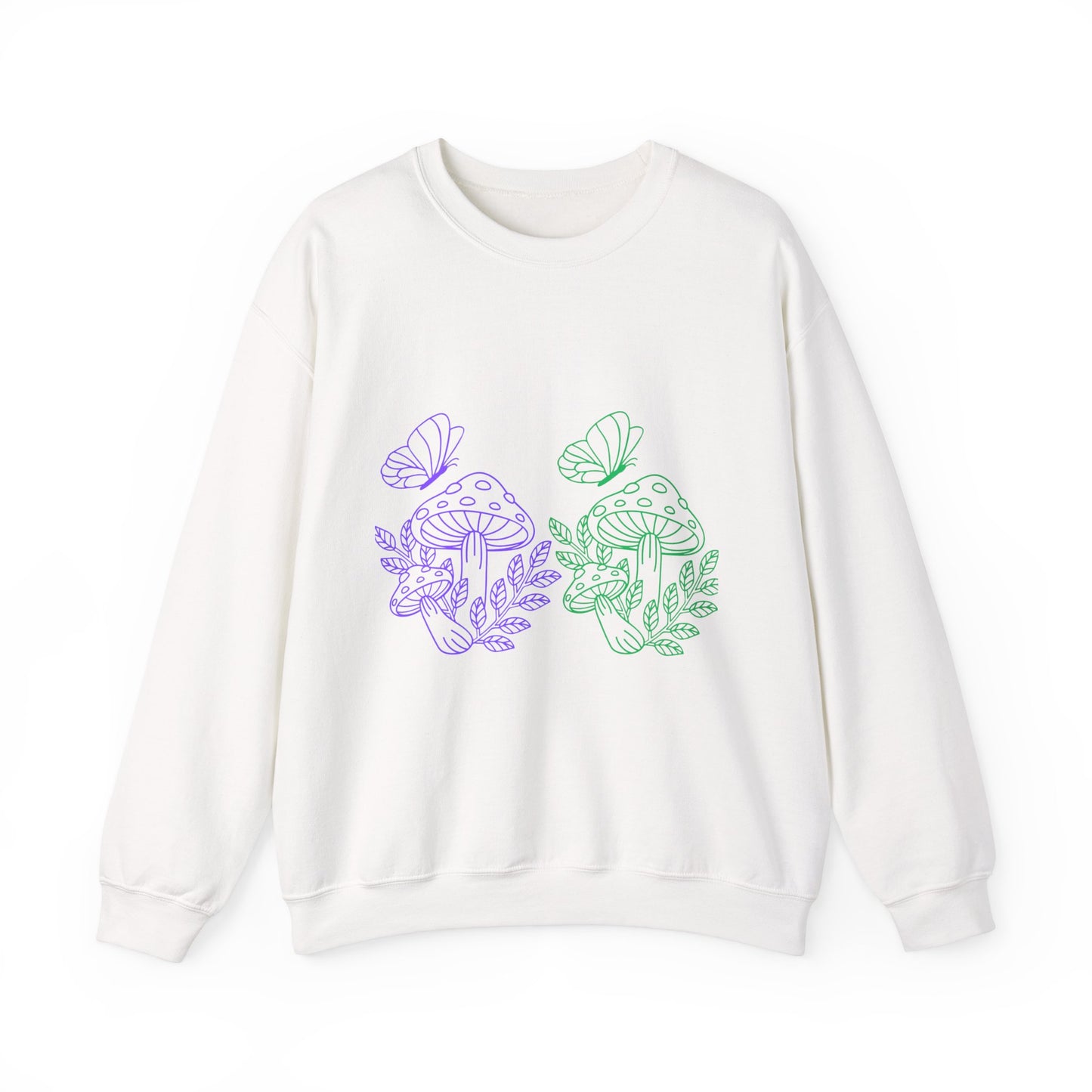 Whimsical Mushroom Crewneck Sweatshirt, Cozy Unisex Sweater, Nature-Inspired Apparel, Perfect for Gifts, Spring Style, Casual Comfort