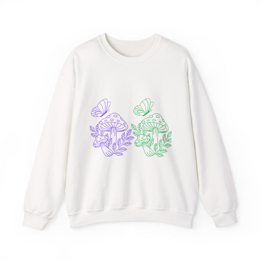 Whimsical Mushroom Crewneck Sweatshirt, Cozy Unisex Sweater, Nature-Inspired Apparel, Perfect for Gifts, Spring Style, Casual Comfort