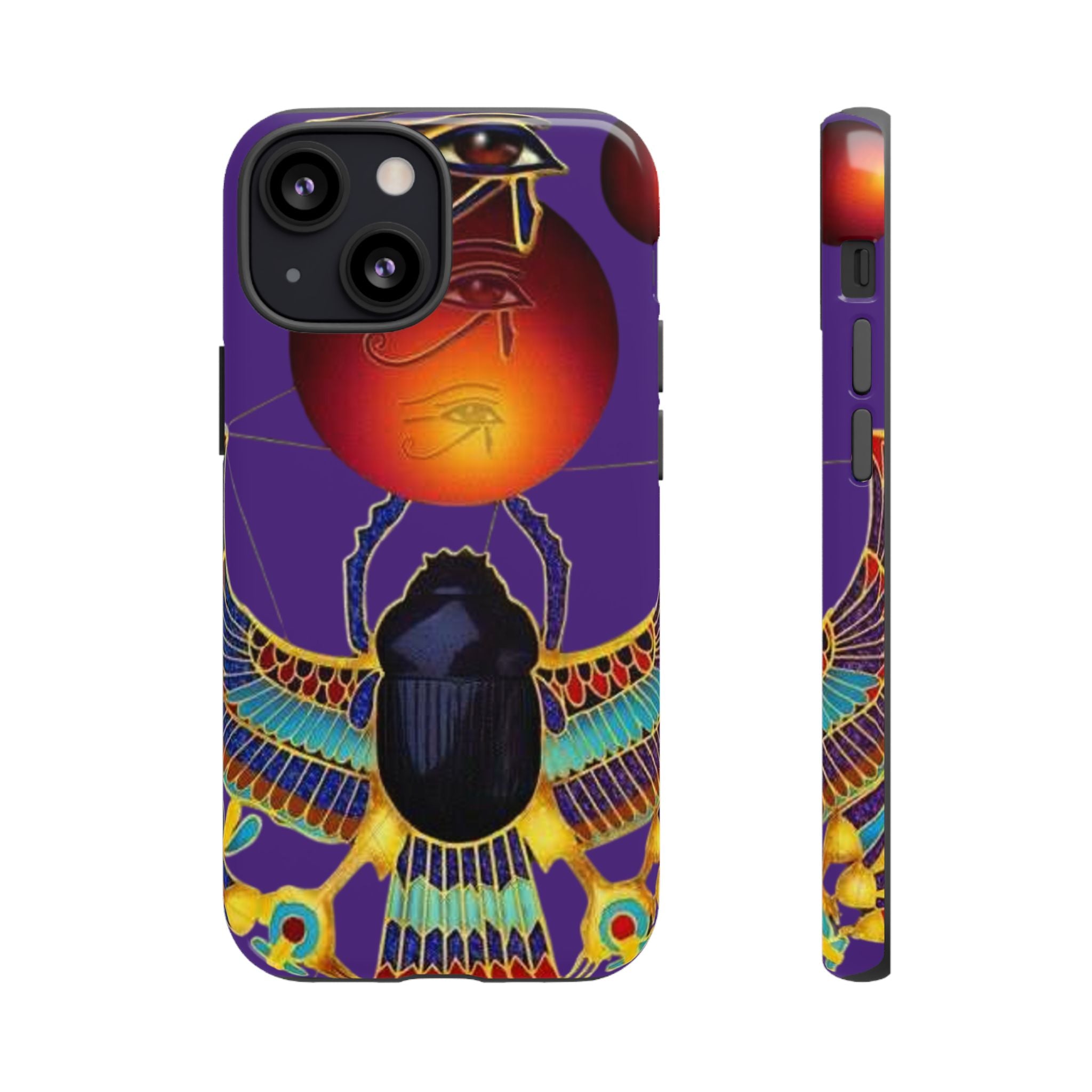 Colorful Phone Case with Egyptian-Inspired Design, Tough Cases for Gift, Phone Protection, Unique Accessories, Festival Style, Phone Cover