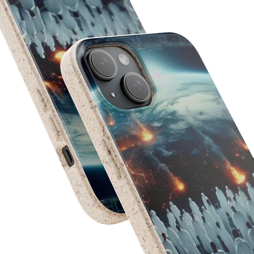 Galactic Gathering Biodegradable Phone Case - Eco-Friendly Cosmic Design