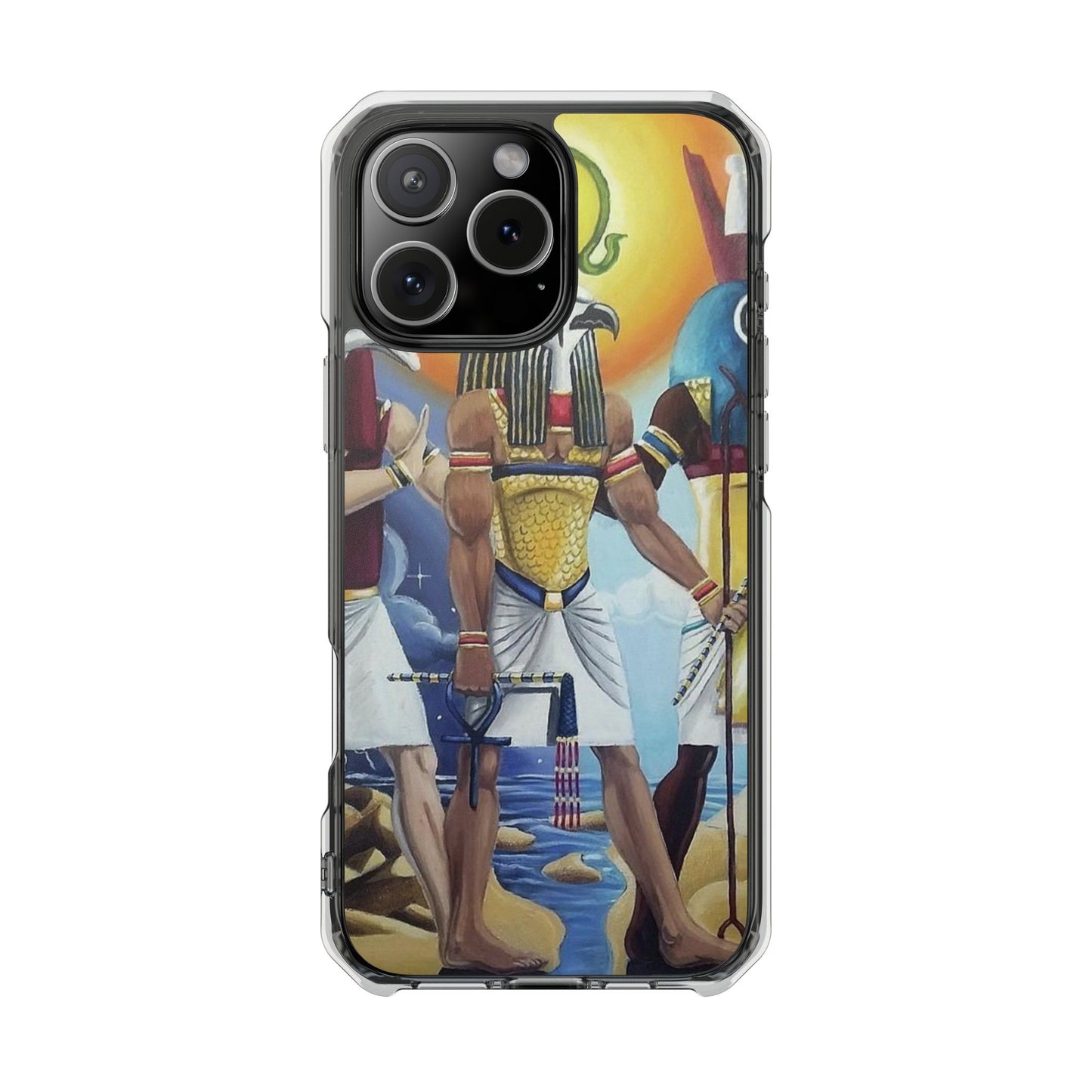 Egyptian Art Phone Case - Magnetic Clear Impact Case for Stylish Protection