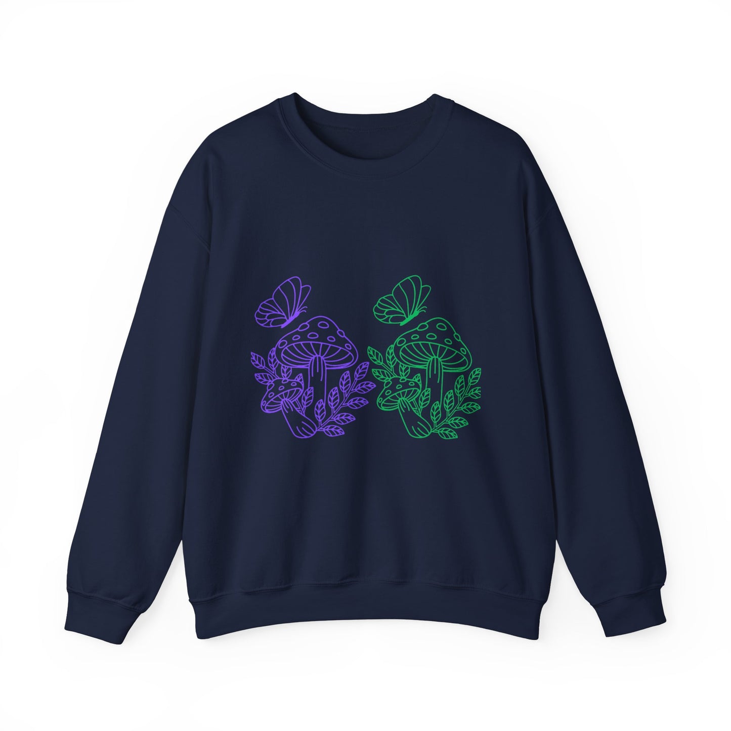 Whimsical Mushroom Crewneck Sweatshirt, Cozy Unisex Sweater, Nature-Inspired Apparel, Perfect for Gifts, Spring Style, Casual Comfort