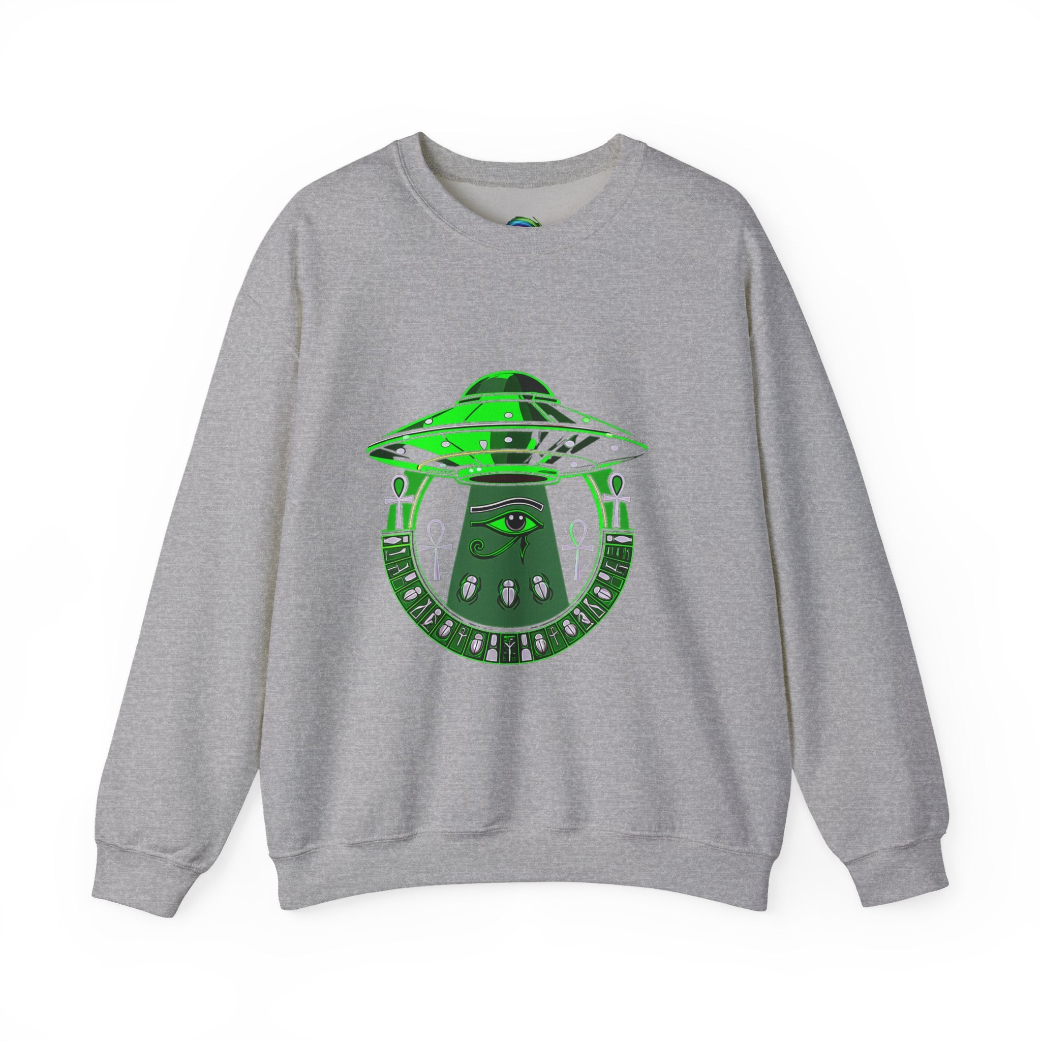 Alien Abduction Graphic Sweatshirt, Cozy Unisex Crewneck, UFO Lover Gift, Space-Themed Apparel, Casual Everyday Wear