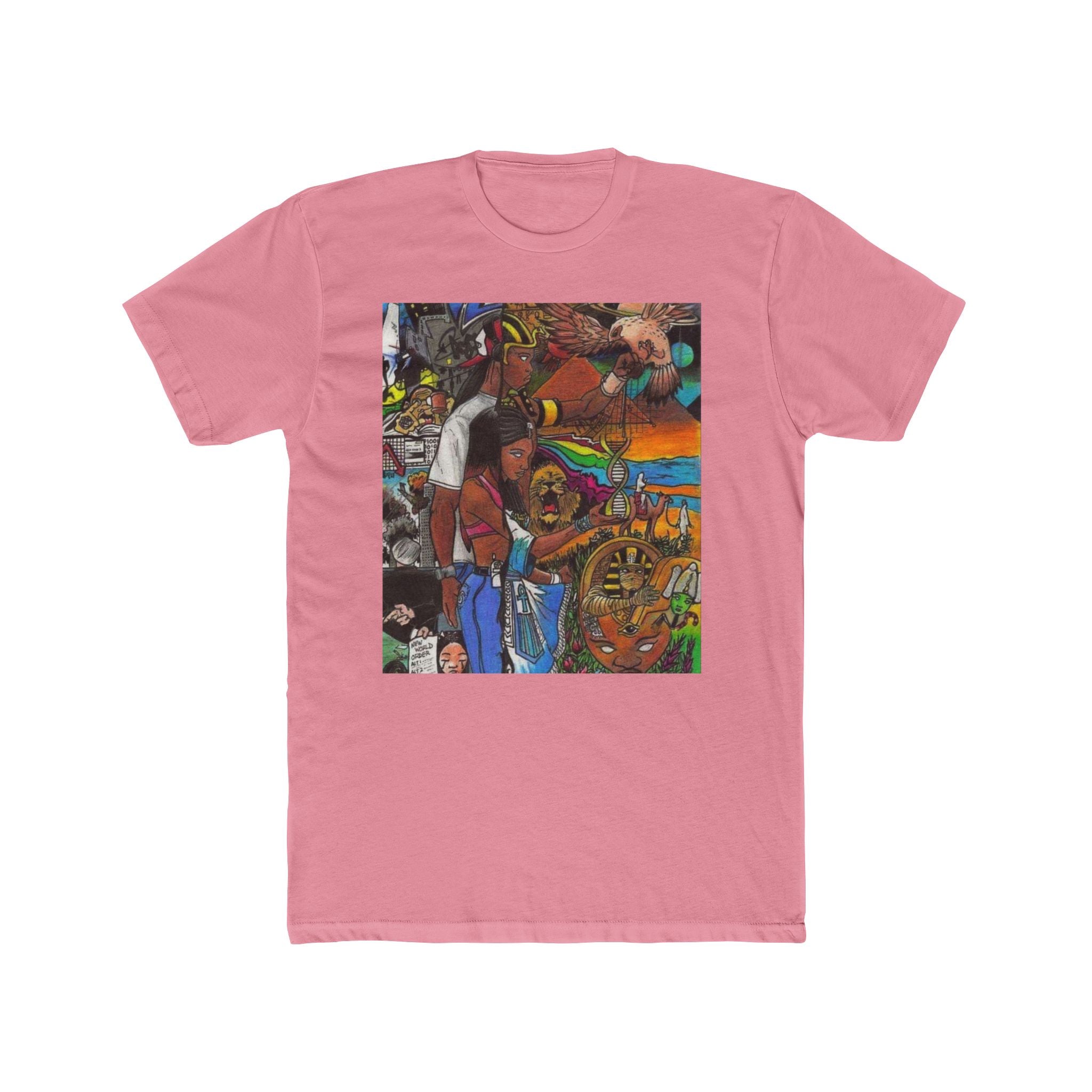 Colorful Artistic Unisex Crew Tee - Unique Graphic T-Shirt for Art Lovers, Casual Wear, Gift for Creatives, Everyday Style, Festival Apparel
