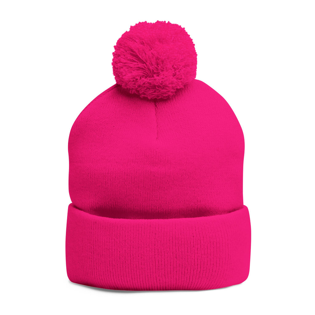 Pom-Pom Knit Cap (Embroidery)