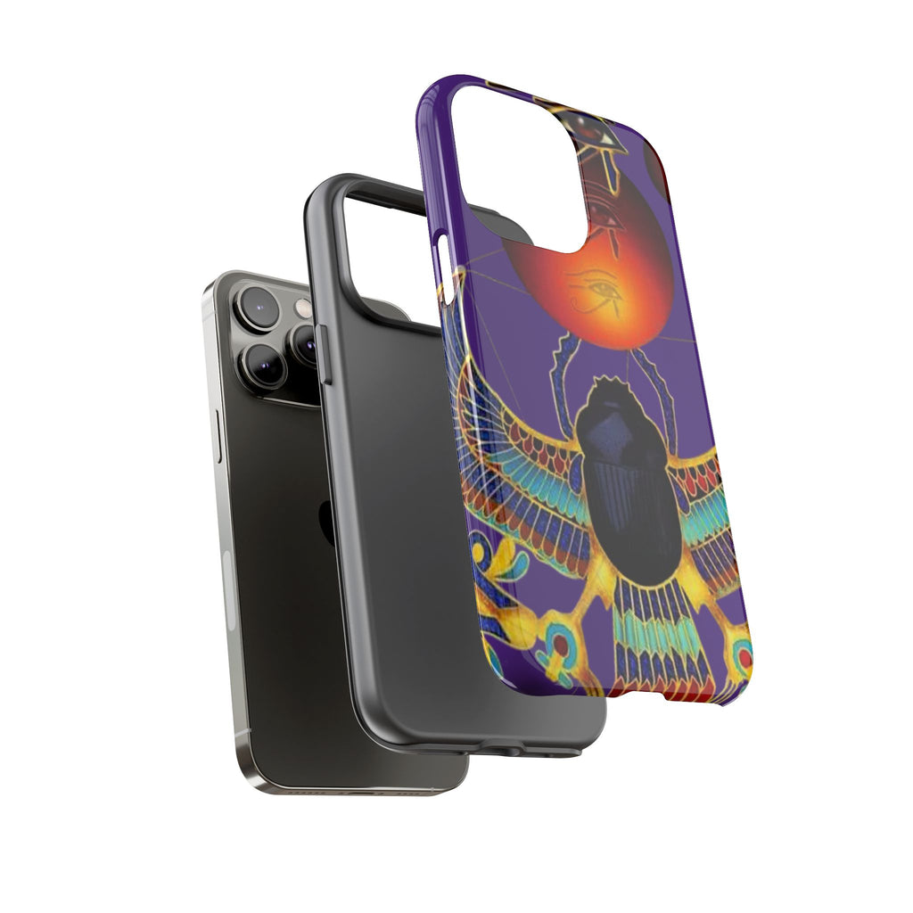 Colorful Phone Case with Egyptian-Inspired Design, Tough Cases for Gift, Phone Protection, Unique Accessories, Festival Style, Phone Cover