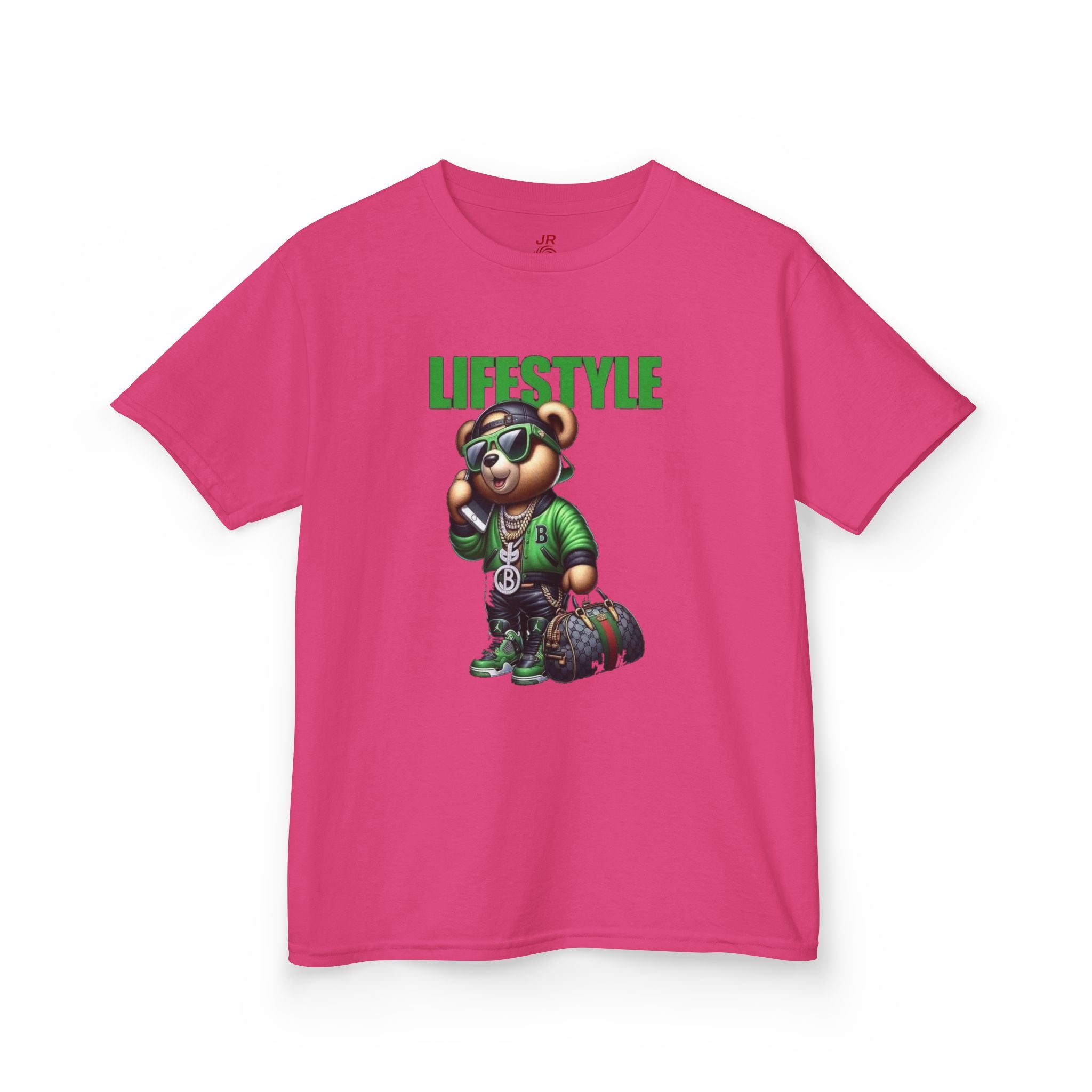 Kids Lifestyle Bear Graphic Tee, Cool Kids T-Shirt, Trendy Youth Shirt, Graphic Cotton Tee for Boys and Girls, Fun Casual Wear