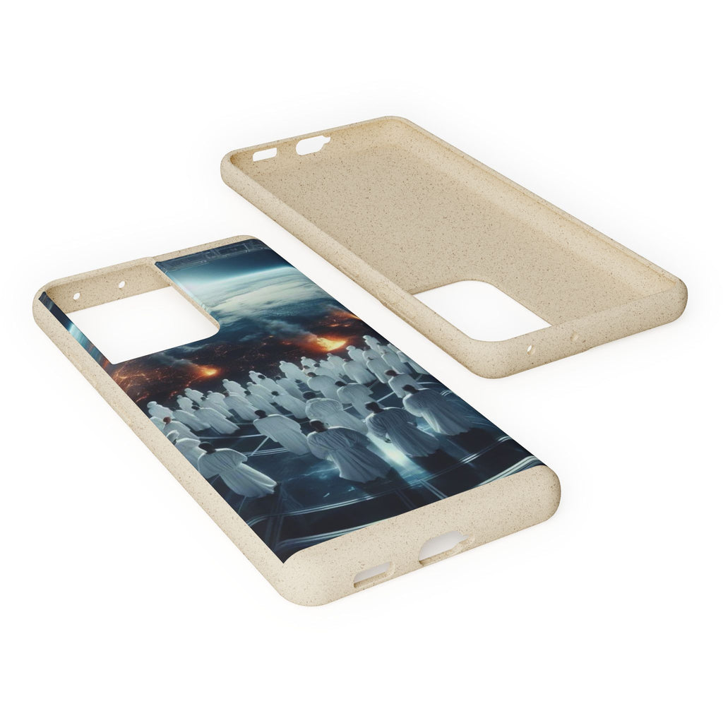 Galactic Gathering Biodegradable Phone Case - Eco-Friendly Cosmic Design