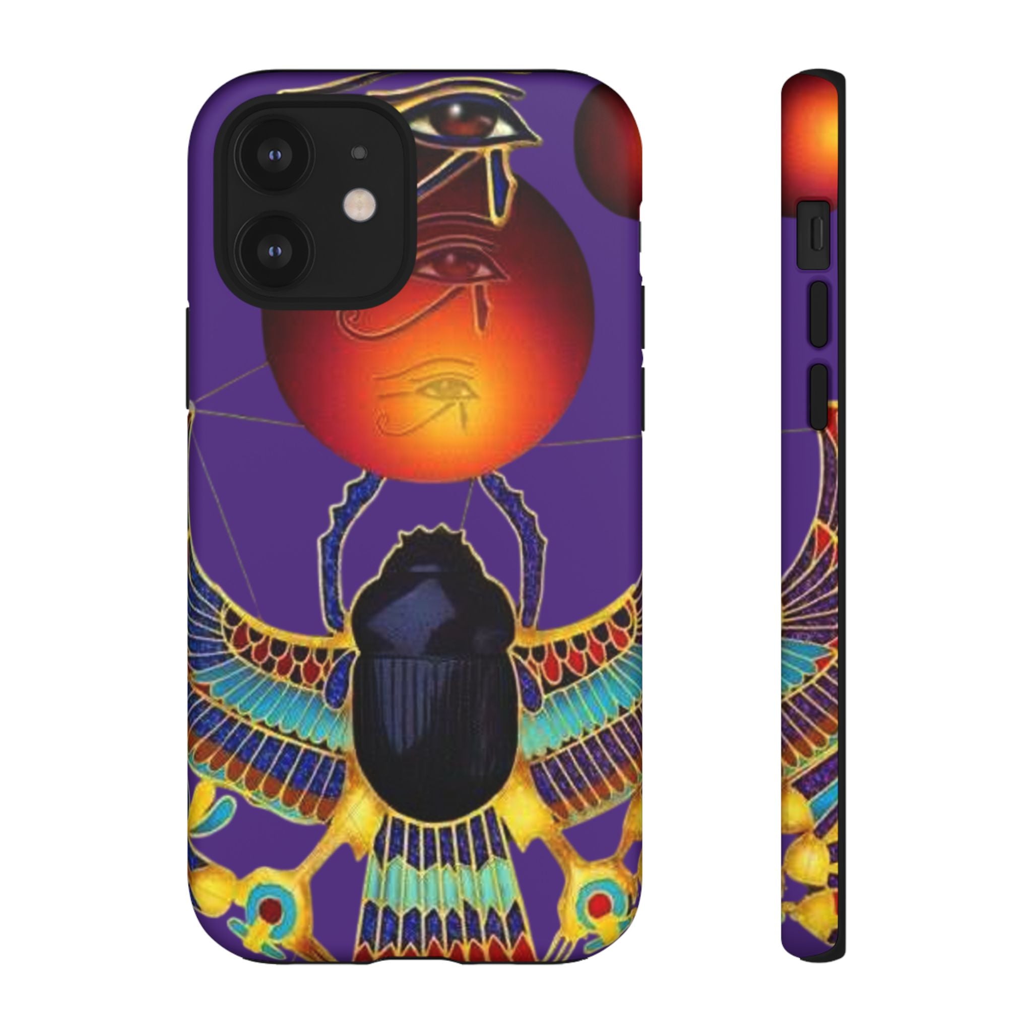 Colorful Phone Case with Egyptian-Inspired Design, Tough Cases for Gift, Phone Protection, Unique Accessories, Festival Style, Phone Cover