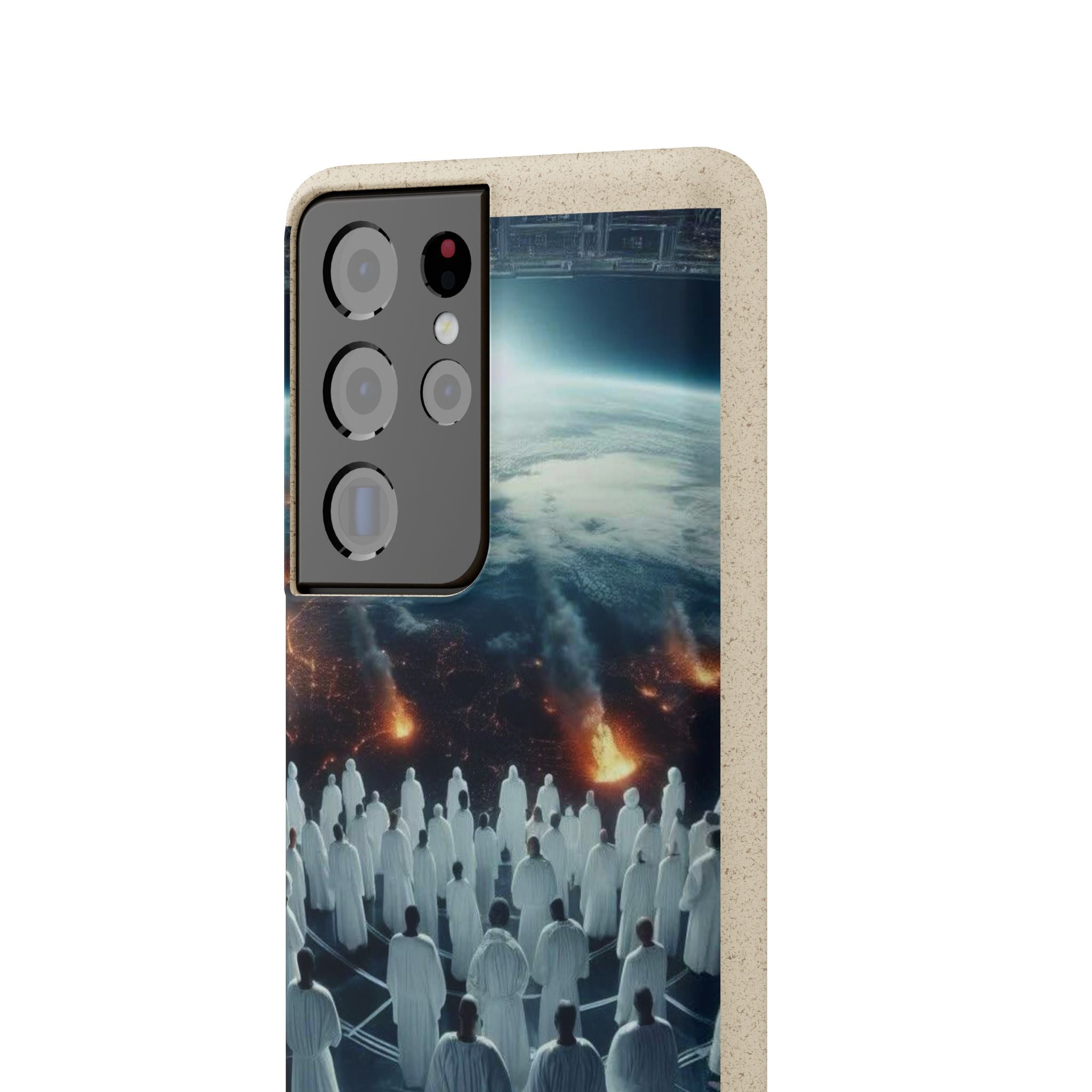 Galactic Gathering Biodegradable Phone Case - Eco-Friendly Cosmic Design
