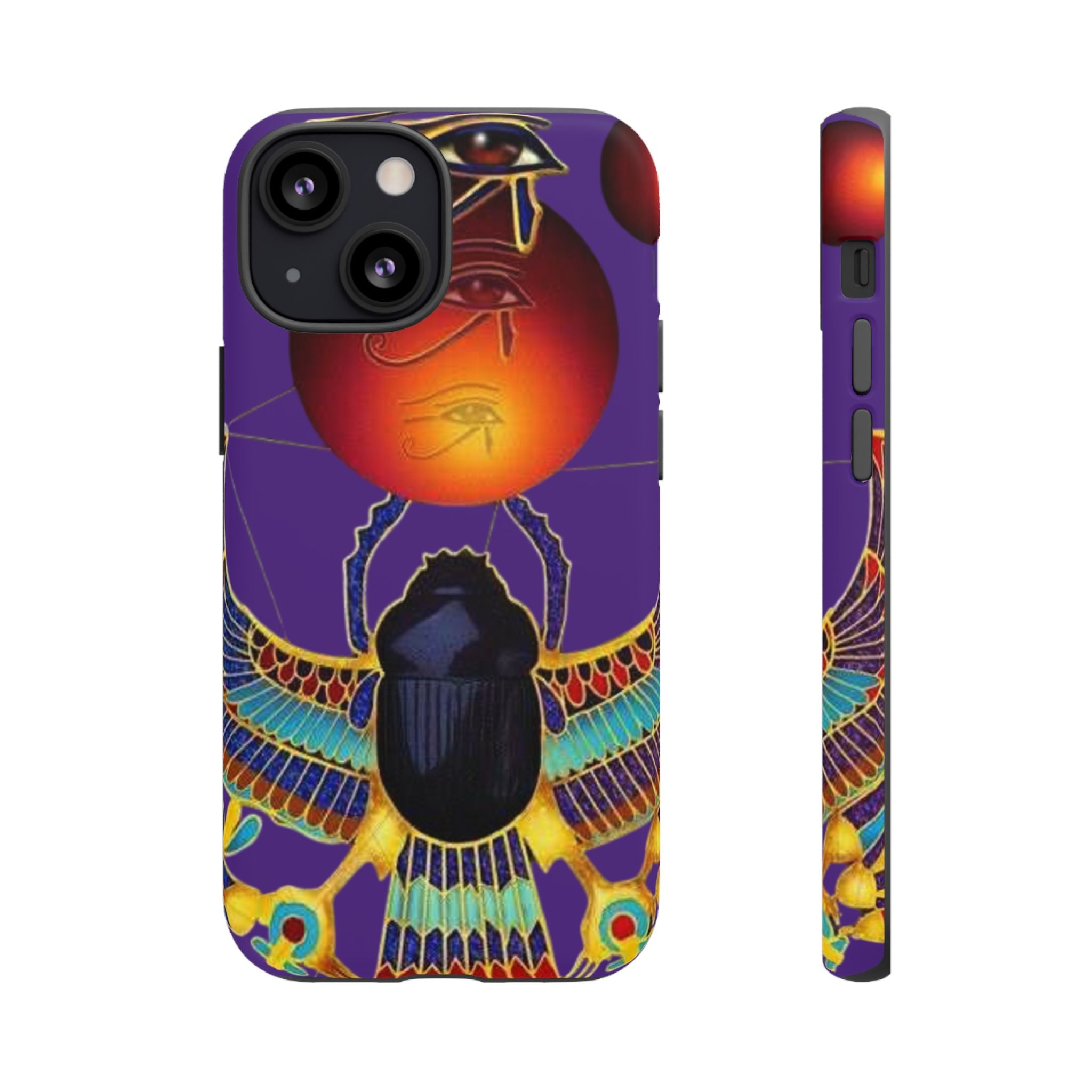 Colorful Phone Case with Egyptian-Inspired Design, Tough Cases for Gift, Phone Protection, Unique Accessories, Festival Style, Phone Cover