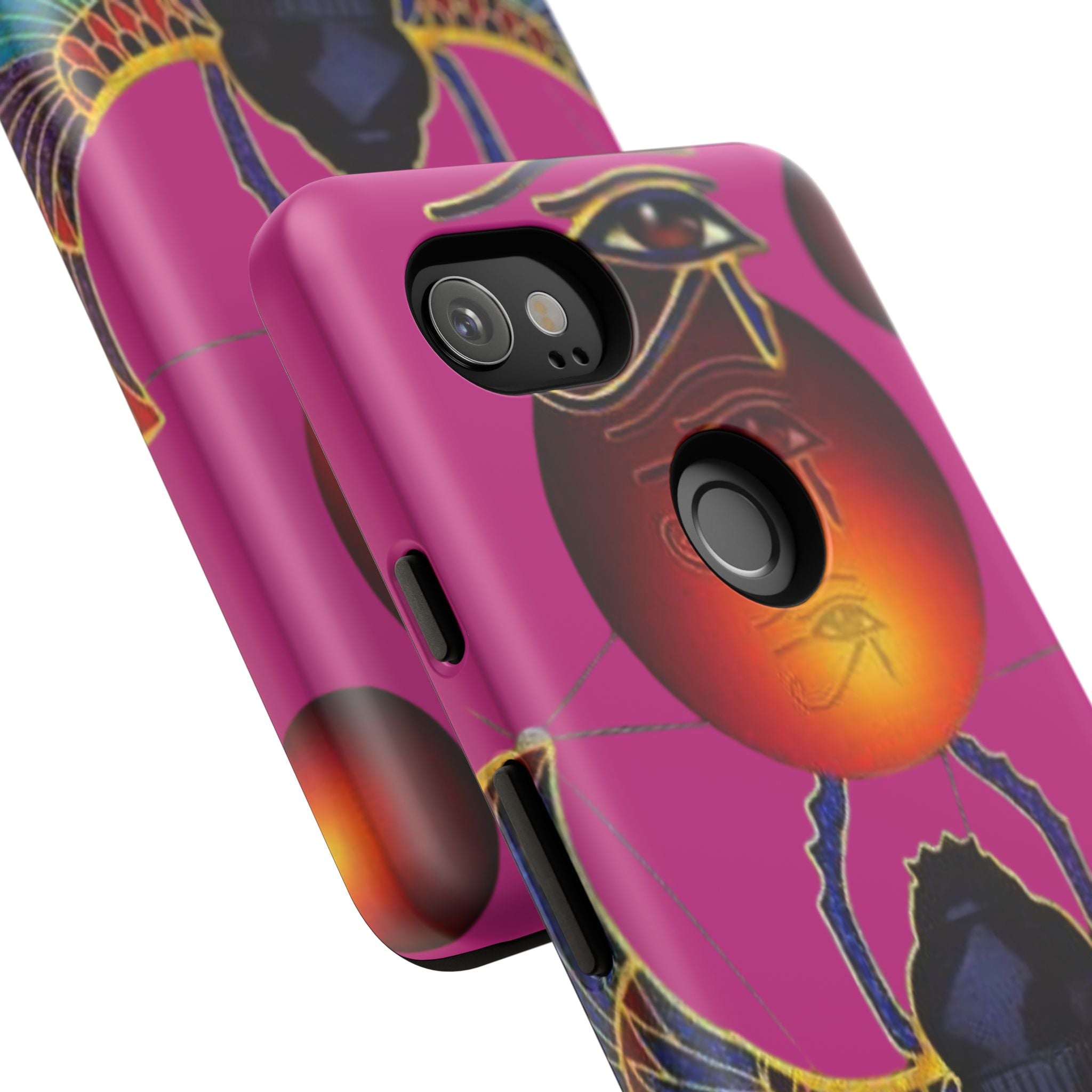 Vibrant Phone Case with Egyptian Inspired Design, Durable Phone Cover, Unique Gift for Her, Artful Accessory for Everyday Use