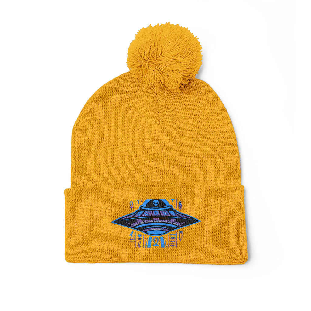 Pom-Pom Knit Cap (Embroidery)