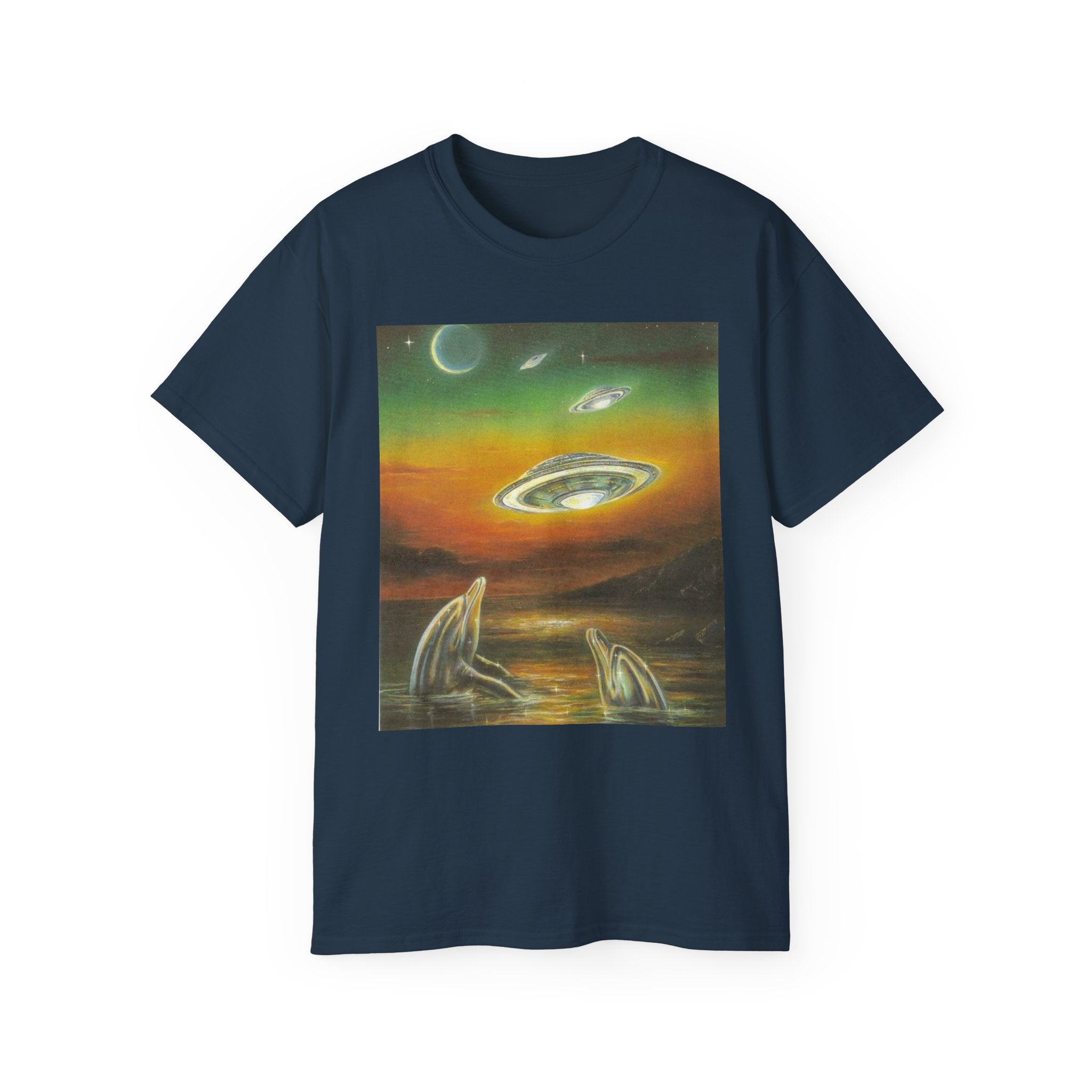 T-Shirt Dolphins UFOs Unisex Tee