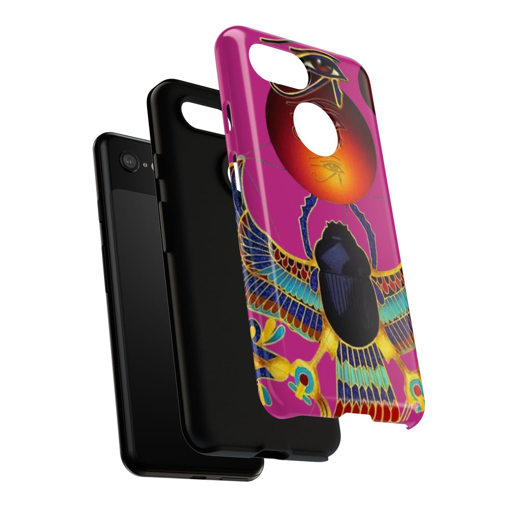 Vibrant Phone Case with Egyptian Inspired Design, Durable Phone Cover, Unique Gift for Her, Artful Accessory for Everyday Use