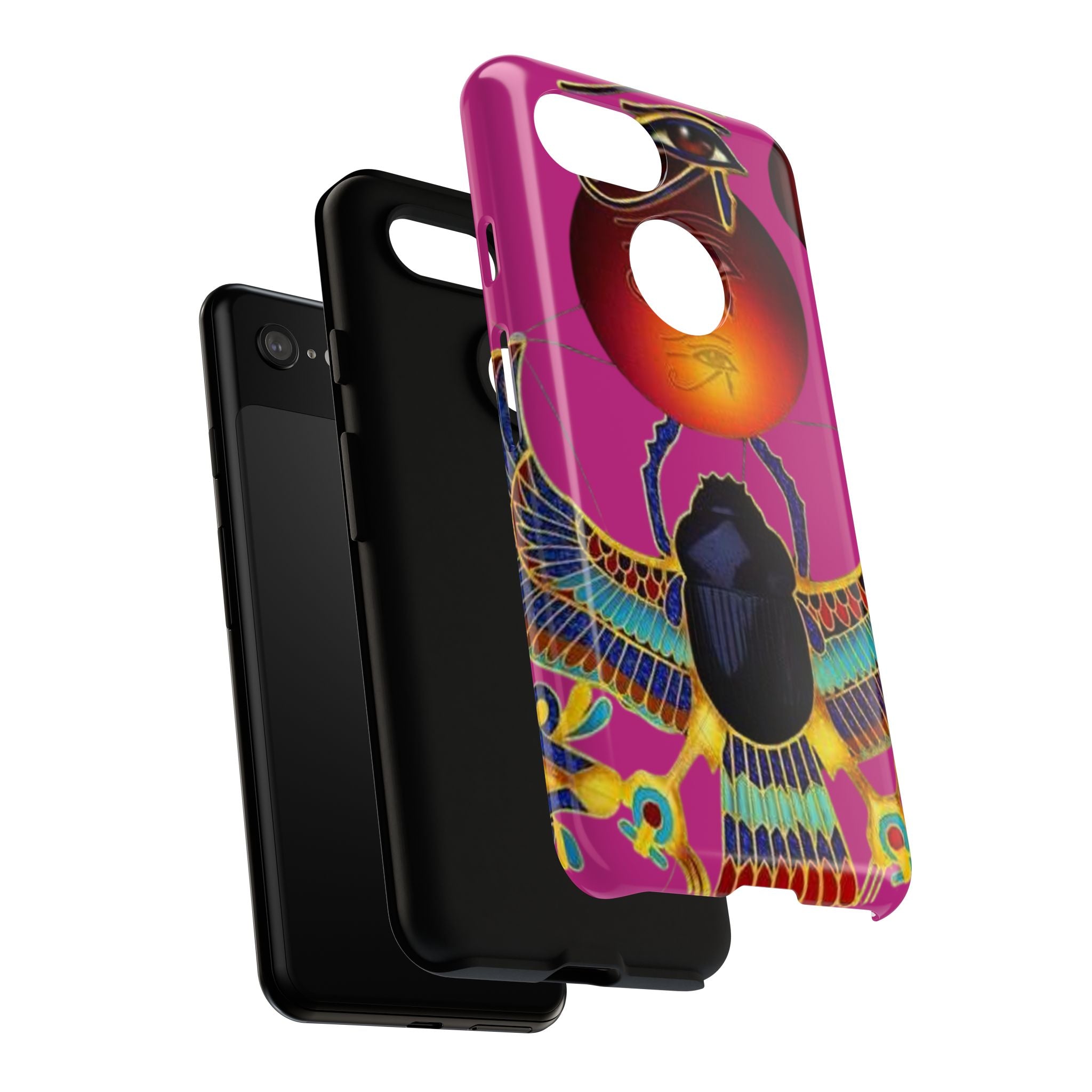 Vibrant Phone Case with Egyptian Inspired Design, Durable Phone Cover, Unique Gift for Her, Artful Accessory for Everyday Use