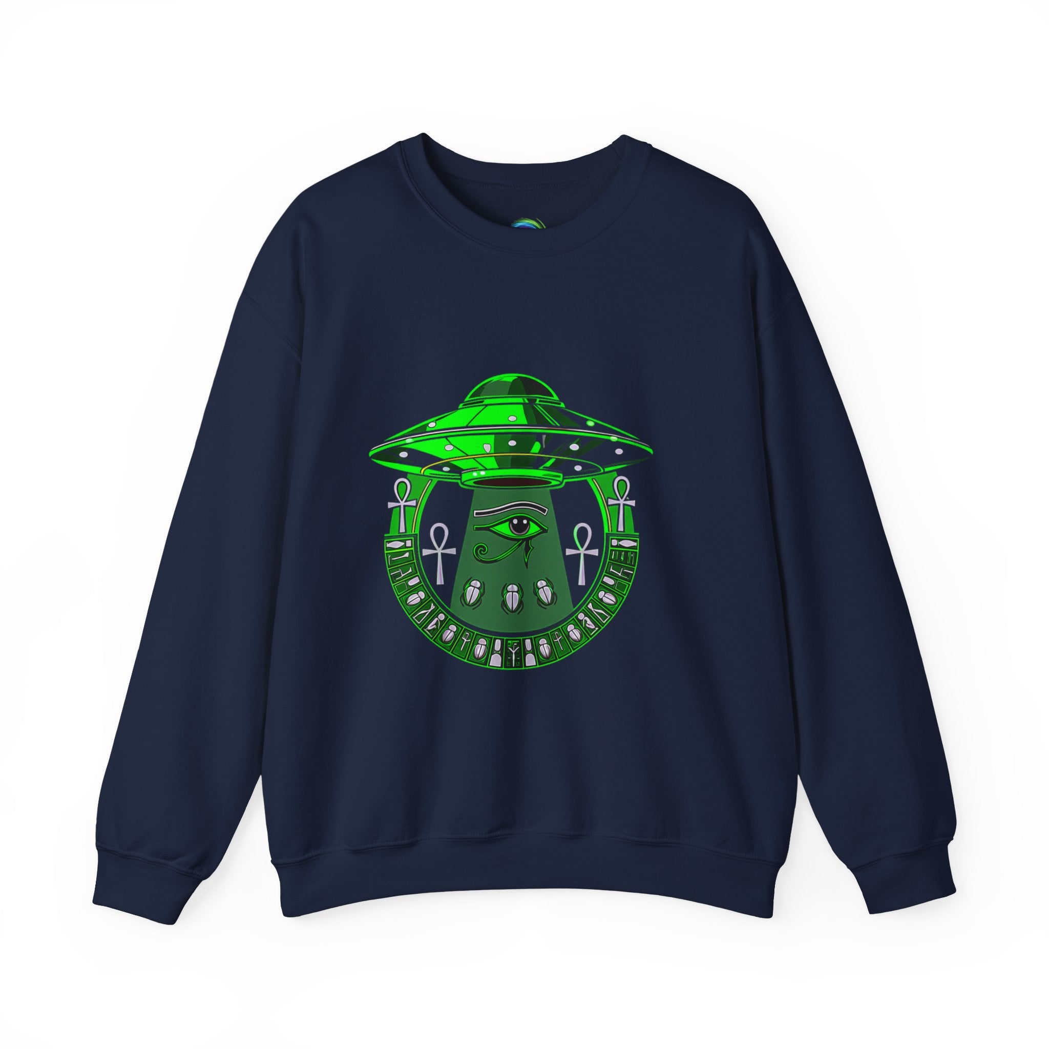 Alien Abduction Graphic Sweatshirt, Cozy Unisex Crewneck, UFO Lover Gift, Space-Themed Apparel, Casual Everyday Wear