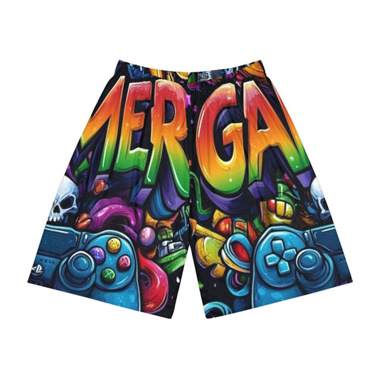 Vibrant Gamer Men's Sports Shorts, Perfect for Gaming Sessions, Summer Wear, Casual Outings, Gift for Gamers, Fun Activewear