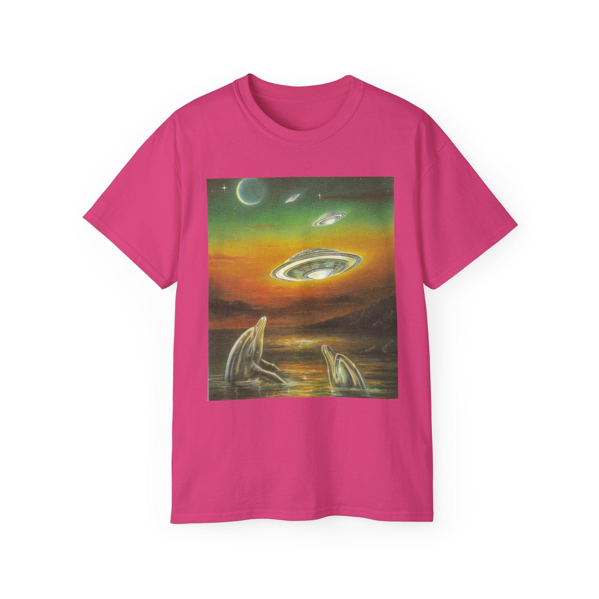 T-Shirt Dolphins UFOs Unisex Tee