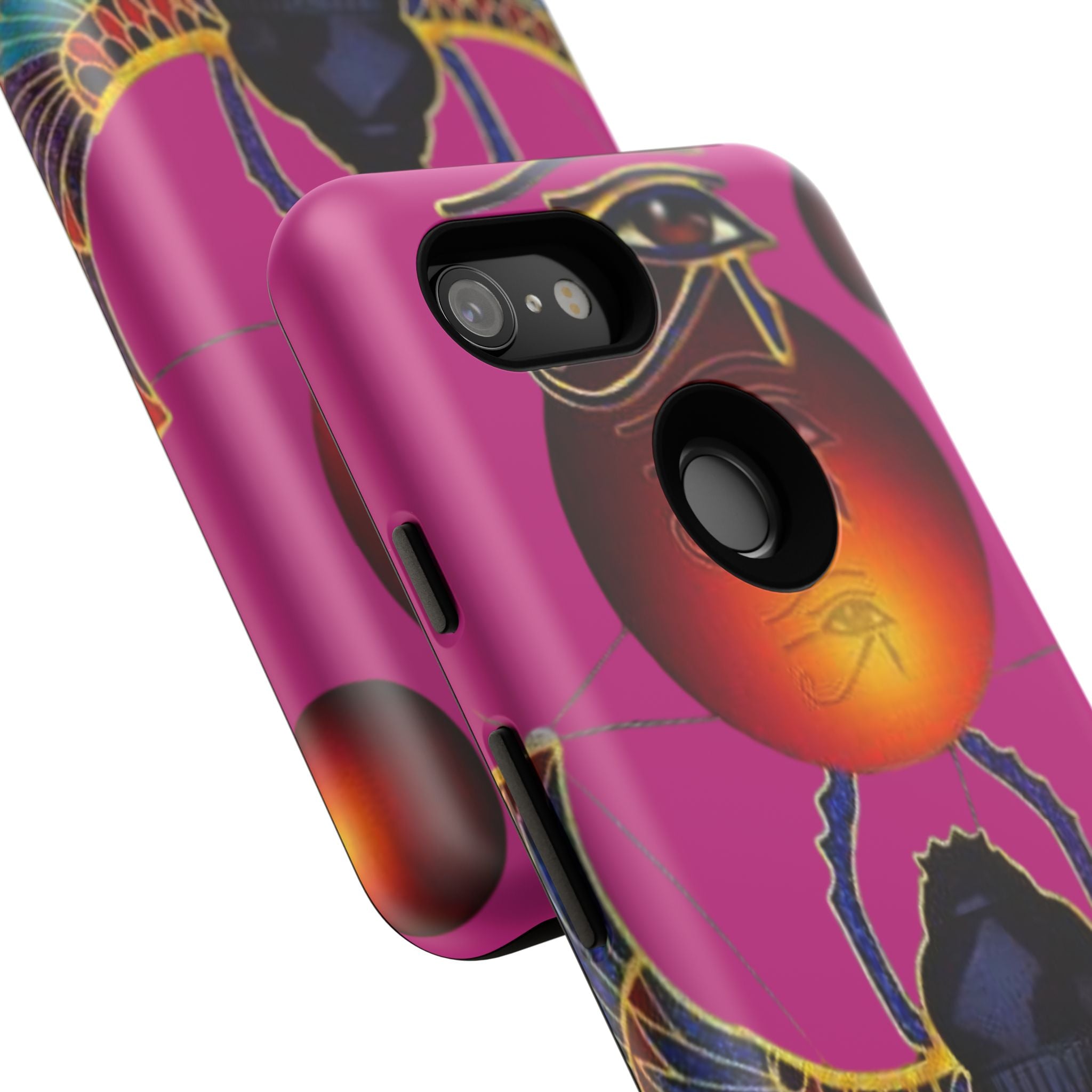 Vibrant Phone Case with Egyptian Inspired Design, Durable Phone Cover, Unique Gift for Her, Artful Accessory for Everyday Use