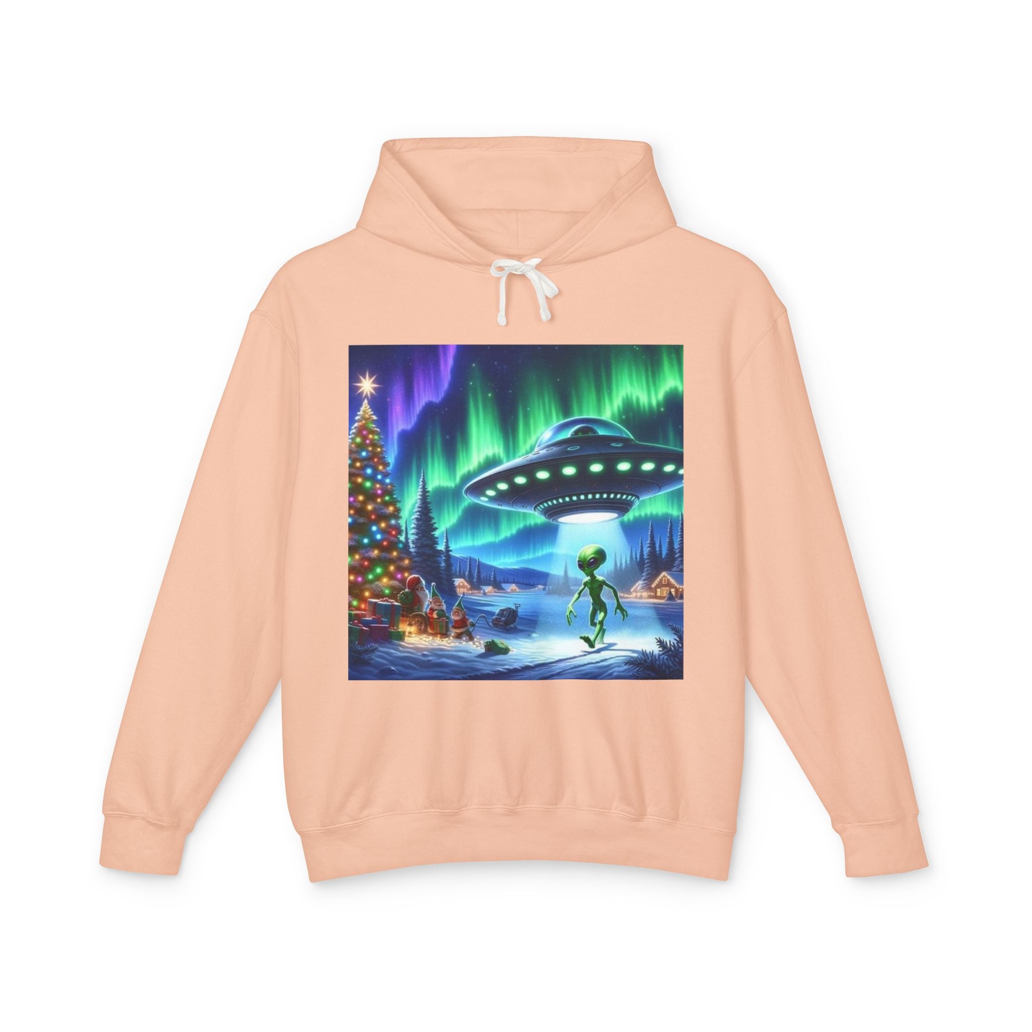 Alien Christmas Lightweight Hoodie