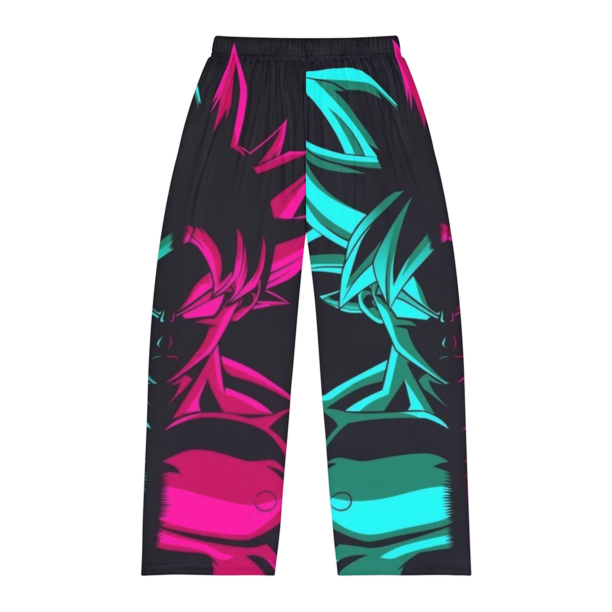 Men's Vibrant Ninja Pajama Pants, Colorful Lounge Wear, Gifts for Him, Relaxation Pants, Cosplay Sleepwear, Animated Design