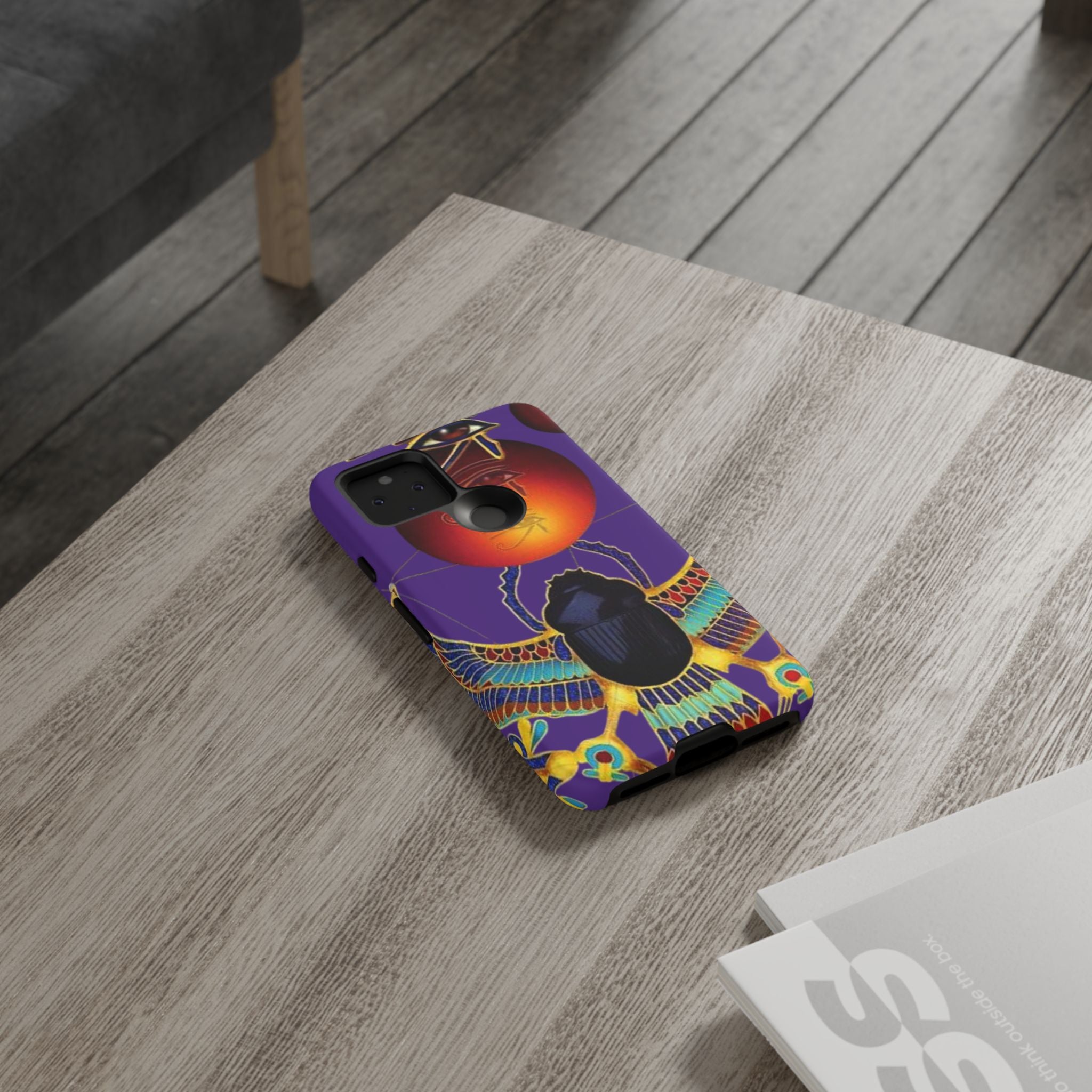 Colorful Phone Case with Egyptian-Inspired Design, Tough Cases for Gift, Phone Protection, Unique Accessories, Festival Style, Phone Cover
