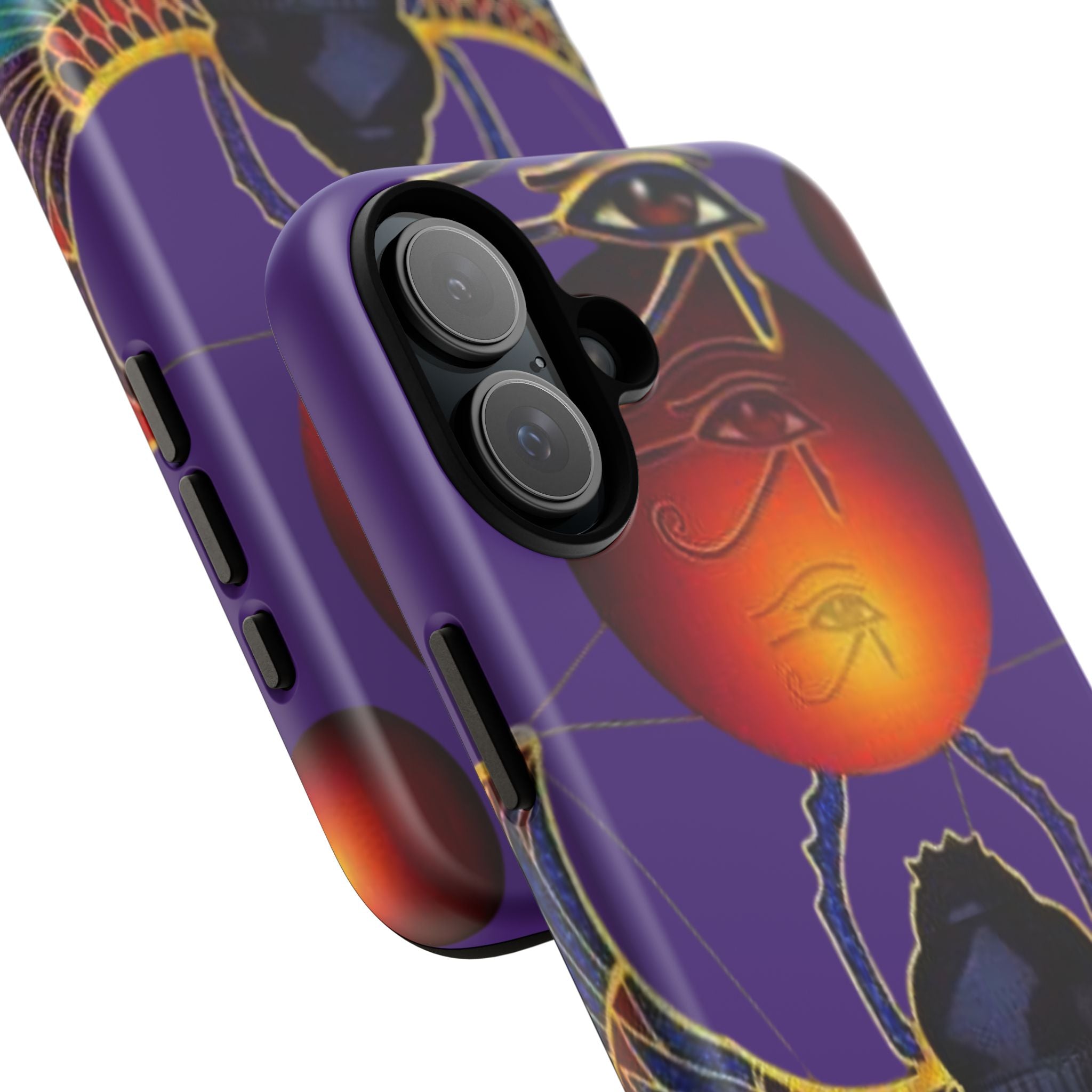 Colorful Phone Case with Egyptian-Inspired Design, Tough Cases for Gift, Phone Protection, Unique Accessories, Festival Style, Phone Cover